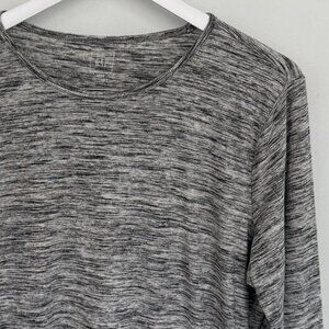 GAP Featherweight Long Sleeve Crewneck T-Shirt Marled Grey XL
